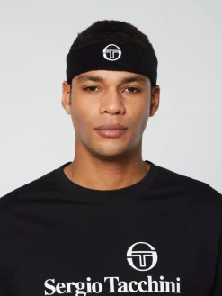 Sergio Tacchini Tennis Headband- Black Best