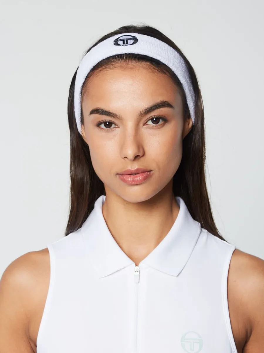 Sergio Tacchini Tennis Headband- White Best