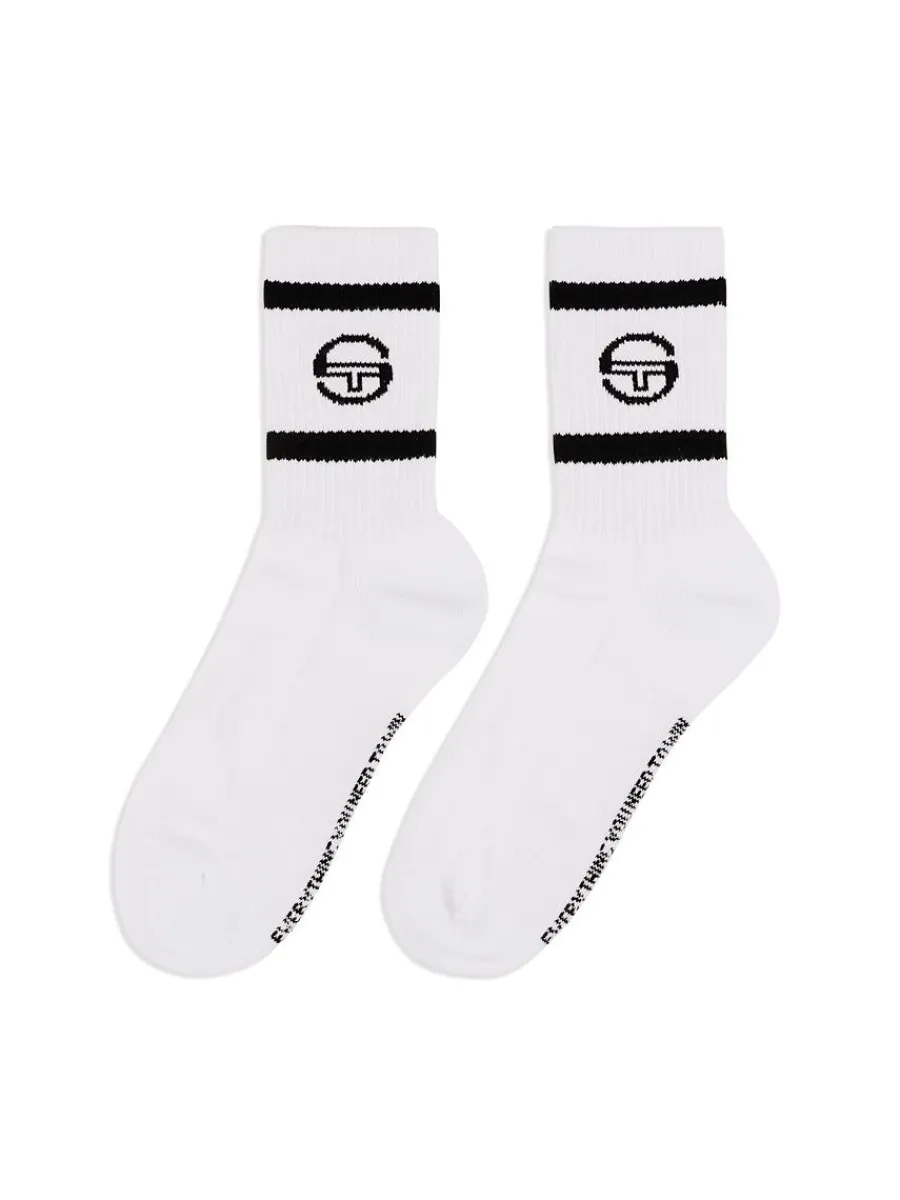 Sergio Tacchini Tennis Sock- White New