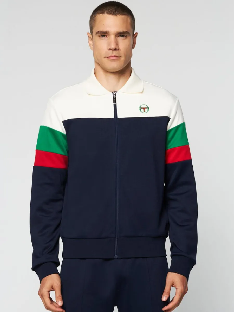 Sergio Tacchini Tomme Track Top- Maritime Blue Outlet