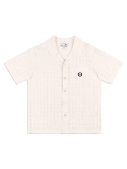 Sergio Tacchini Ulivo Crochet Shirt- Brilliant White Sale