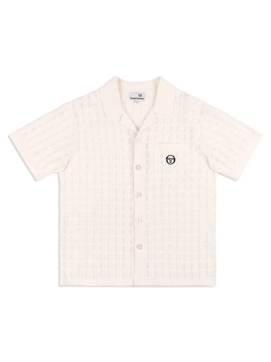 Sergio Tacchini Ulivo Crochet Shirt- Brilliant White