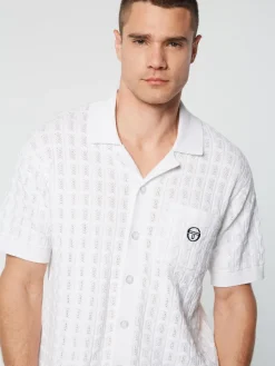 Sergio Tacchini Ulivo Crochet Shirt- Brilliant White