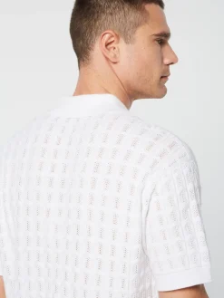 Sergio Tacchini Ulivo Crochet Shirt- Brilliant White