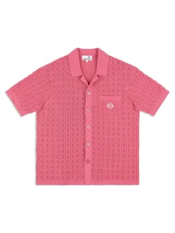 Sergio Tacchini Ulivo Crochet Shirt- Wild Rose New