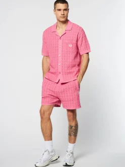 Sergio Tacchini Ulivo Crochet Shirt- Wild Rose New