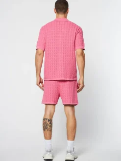 Sergio Tacchini Ulivo Crochet Shirt- Wild Rose Best