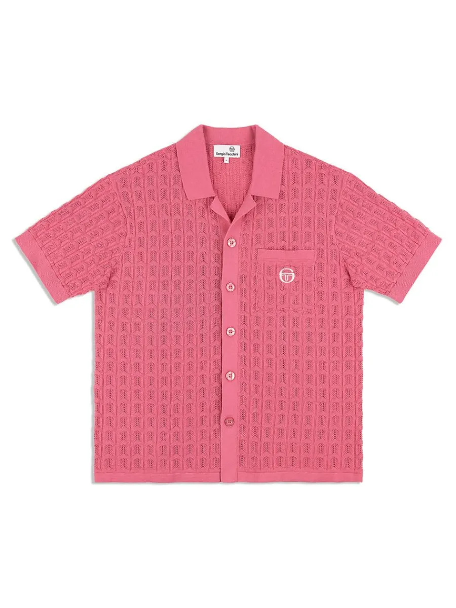 Sergio Tacchini Ulivo Crochet Shirt- Wild Rose