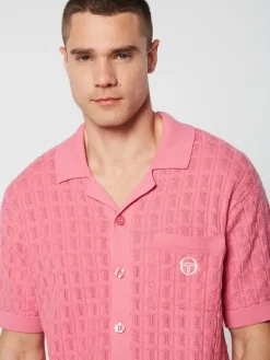Sergio Tacchini Ulivo Crochet Shirt- Wild Rose