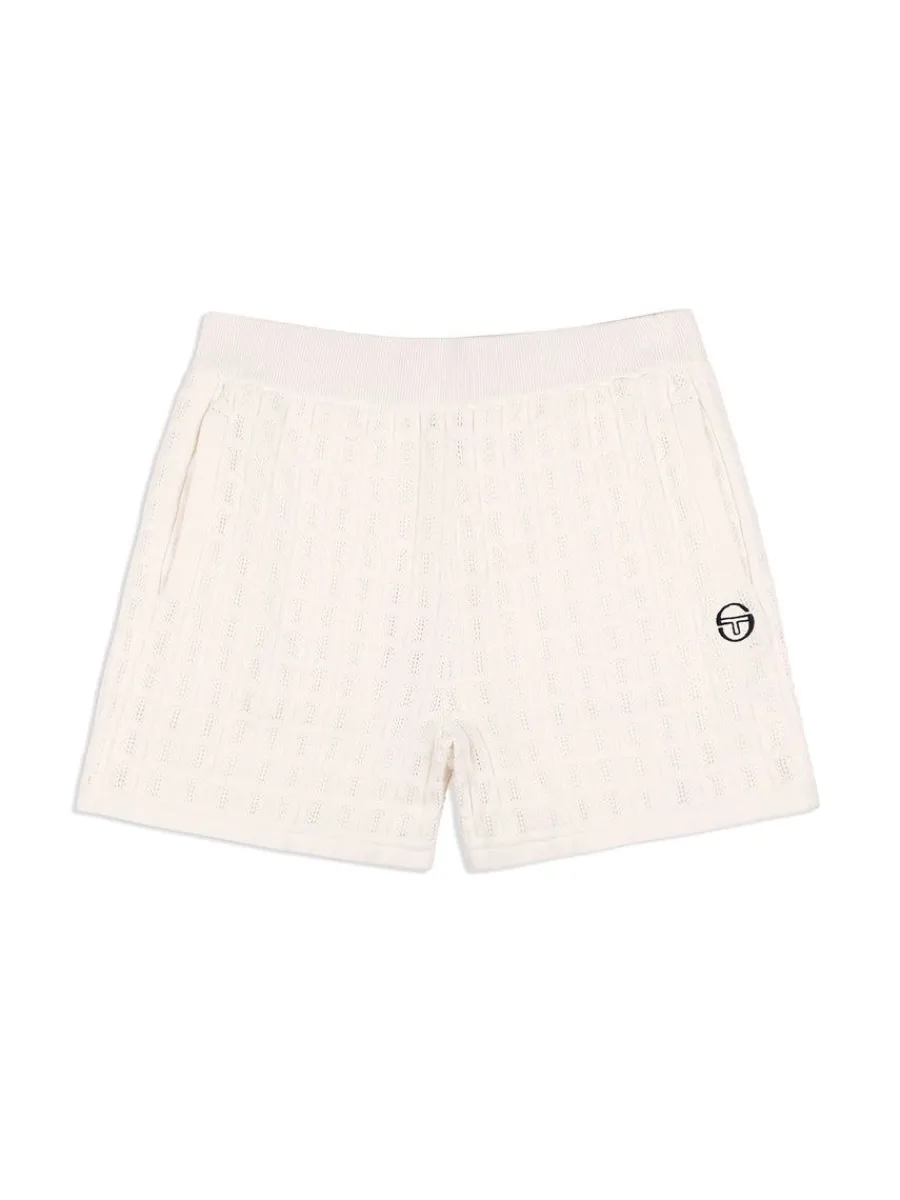 Sergio Tacchini Ulivo Crochet Short- Brilliant White Clearance