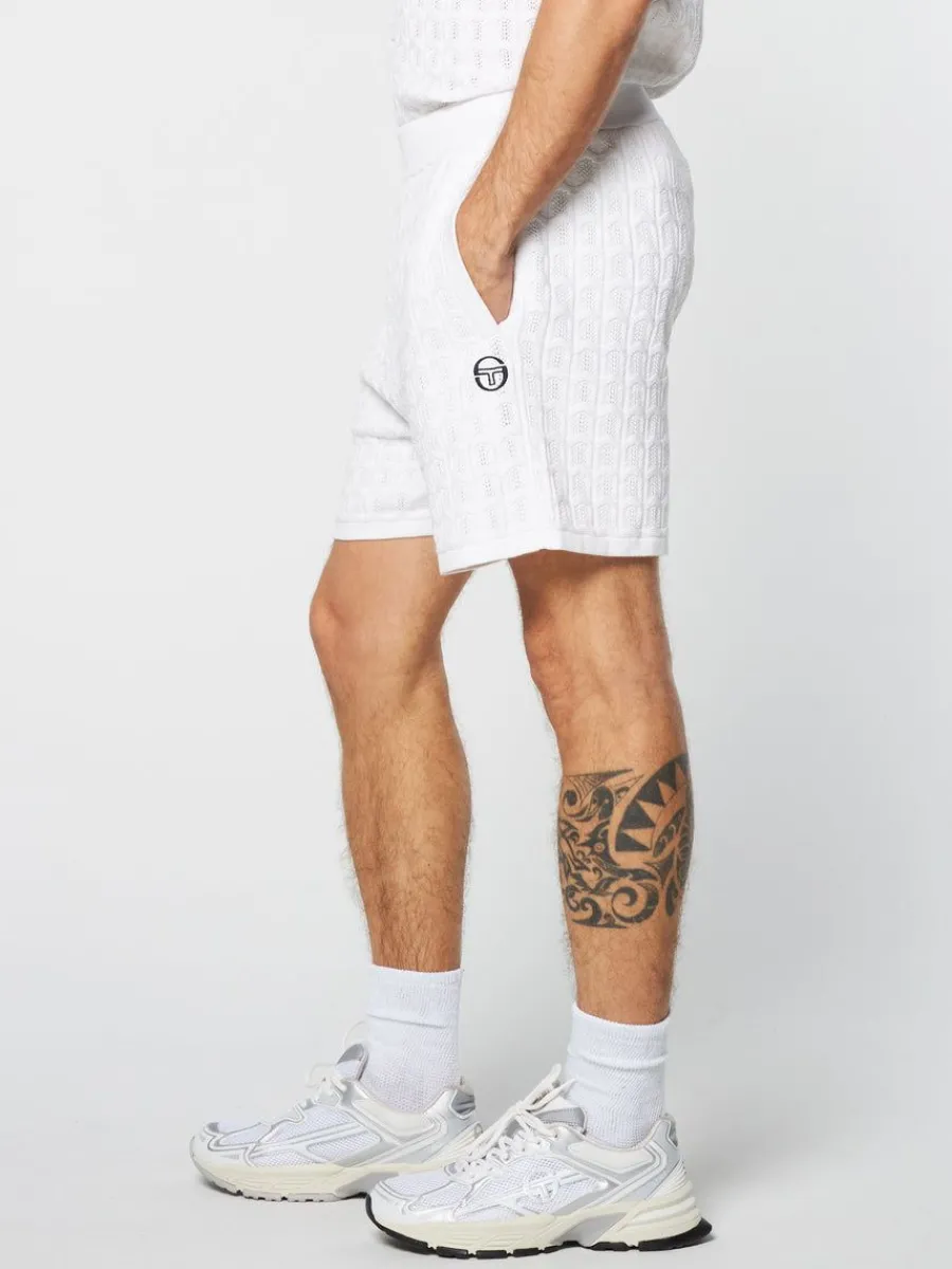 Sergio Tacchini Ulivo Crochet Short- Brilliant White Clearance