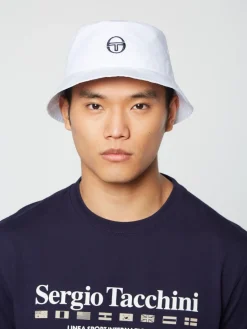 Sergio Tacchini Vacanza Bucket Hat- Brilliant White