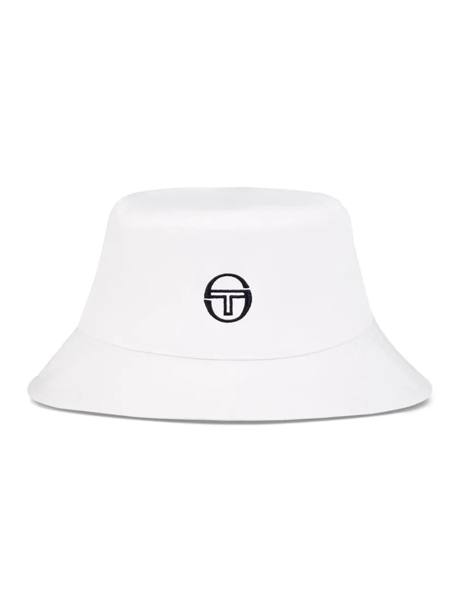 Sergio Tacchini Vacanza Bucket Hat- Brilliant White Clearance
