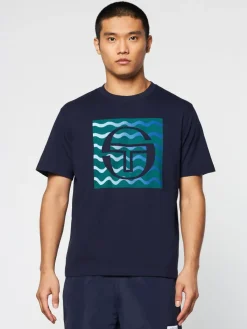 Sergio Tacchini Veloce T-Shirt- Maritime Blue New