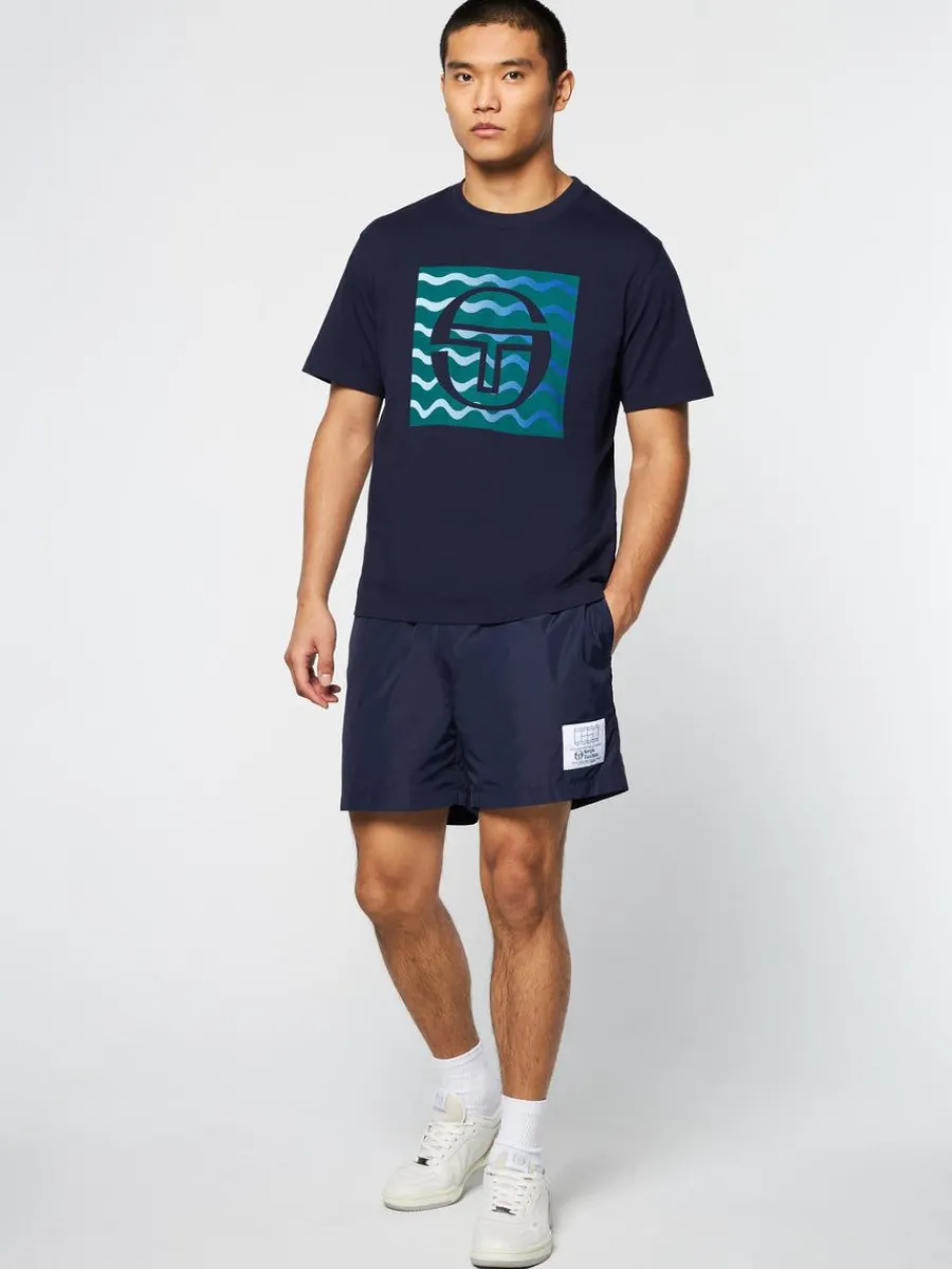Sergio Tacchini Veloce T-Shirt- Maritime Blue New