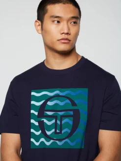 Sergio Tacchini Veloce T-Shirt- Maritime Blue New