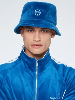 Sergio Tacchini Velour Bucket Hat- Vallarta Blue Clearance