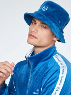 Sergio Tacchini Velour Bucket Hat- Vallarta Blue Clearance