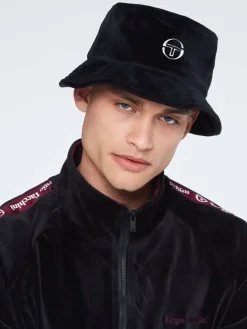 Sergio Tacchini Velour Bucket Hat-Black New