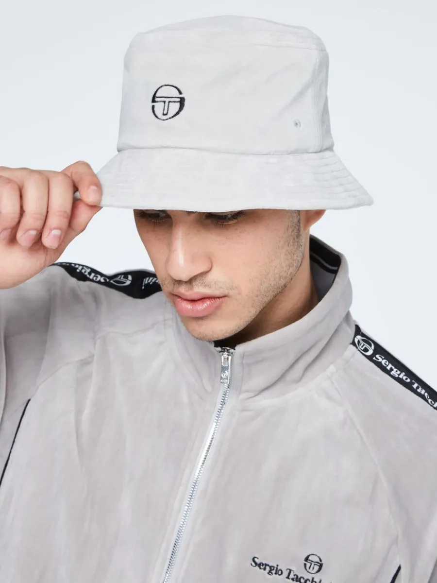 Sergio Tacchini Velour Bucket Hat-Quiet Gray Discount