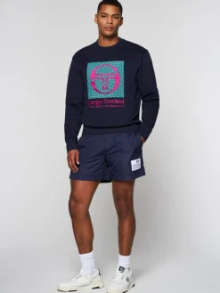Sergio Tacchini Warp Crewneck- Maritime Blue Hot