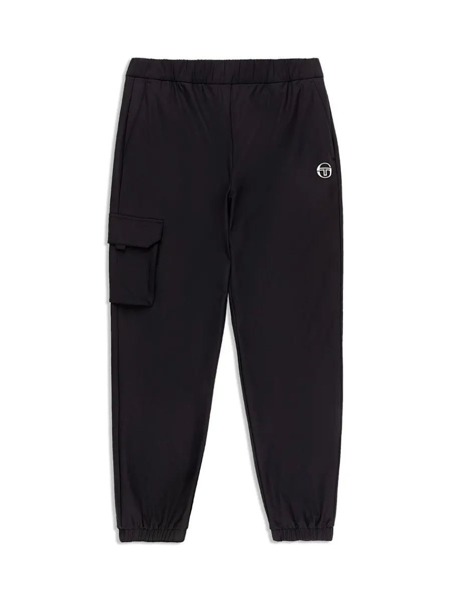 Sergio Tacchini Woven Cargo Jogger Pants- Black Outlet