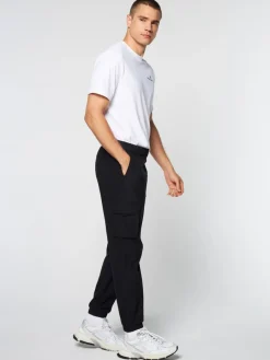 Sergio Tacchini Woven Cargo Jogger Pants- Black Outlet