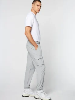 Sergio Tacchini Woven Cargo Jogger Pants- Heather Grey Outlet