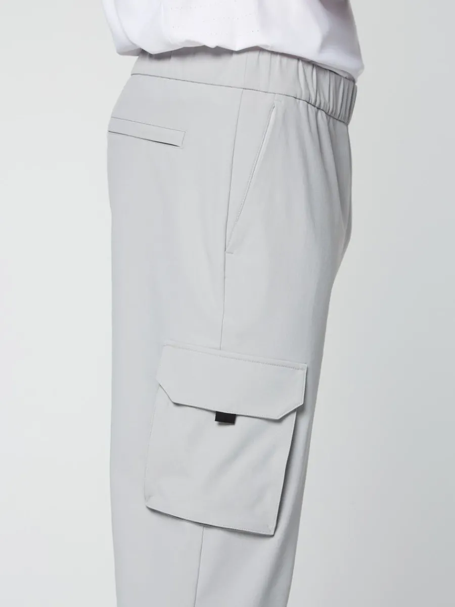 Sergio Tacchini Woven Cargo Jogger Pants- Heather Grey Outlet